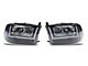 U-Shaped LED DRL Sequential Headlights with Clear Corners; Black Housing; Clear Lens (09-18 RAM 1500 w/ Factory Halogen Dual or Quad Headlights)