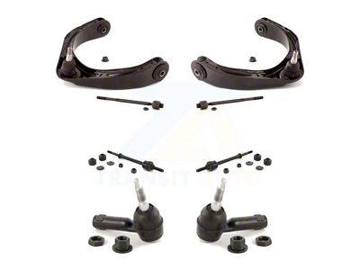 Front Upper Suspension Control Arm and Ball Joint Assemblies with Front Stabilizer Bar Link and Tie Rod End Kit (06-08 4WD RAM 1500, Excluding Mega Cab)