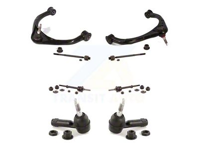 Front Upper Suspension Control Arm and Ball Joint Assemblies with Front Stabilizer Bar Link and Tie Rod End Kit (09-12 2WD RAM 1500, Excluding Tradesman HD)