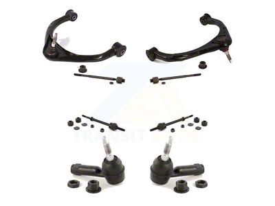 Front Upper Suspension Control Arm and Ball Joint Assemblies with Front Stabilizer Bar Link and Tie Rod End Kit (09-12 4WD RAM 1500, Excluding Tradesman HD)