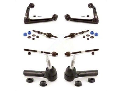 Front Upper Suspension Control Arm and Ball Joint Assemblies with Front Stabilizer Bar Link and Tie Rod End Kit (02-05 2WD RAM 1500)