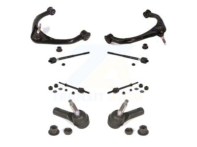 Front Upper Suspension Control Arm and Ball Joint Assemblies with Front Stabilizer Bar Link and Tie Rod End Kit (13-18 RAM 1500)