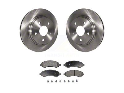 Vented 5-Lug Brake Rotor and Ceramic Pad Kit; Front (06-18 RAM 1500, Excluding SRT-10 & Mega Cab)