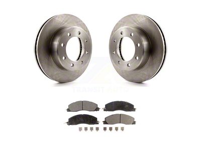 Vented 8-Lug Brake Rotor and Ceramic Pad Kit; Front (2012 RAM 1500 Tradesman HD)