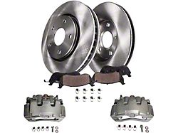 Vented 5-Lug Brake Rotor, Pad and Caliper Kit; Front (09-18 RAM 1500)