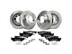 Vented 8-Lug Brake Rotor and Pad Kit; Front and Rear (06-08 RAM 1500 Mega Cab)