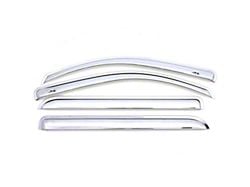 Ventvisor Window Deflectors; Front and Rear; Chrome (02-08 RAM 1500 Quad Cab)