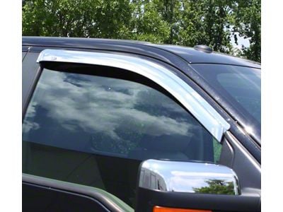 Ventvisor Window Deflectors; Front; Chrome (94-01 RAM 1500 Regular Cab w/o Towing Mirrors)