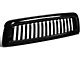 Vertical Fence Style Upper Replacement Grille; Gloss Black (09-12 RAM 1500)