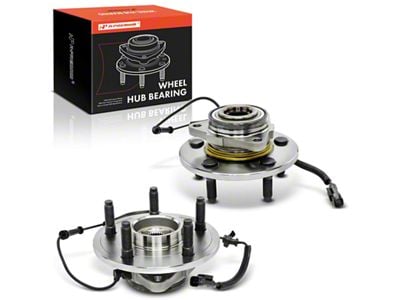 Wheel Bearing and Hub Assemblies with ABS Sensor; Front (06-12/07/08 RAM 1500 w/ 4-Wheel ABS, Excluding Mega Cab)