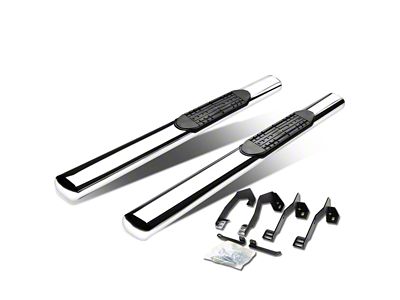 4-Inch Straight Nerf Side Step Bars; Stainless Steel (03-09 RAM 2500 Regular Cab)