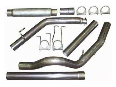 4-Inch Stainless Turbo-Back Single Exhaust System with HVS Welded Muffler and Polished Tip; Side Exit (98-02 5.9L I6 RAM 2500 w/o Catalytic Converter)