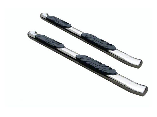 5-Inch Premium Oval Side Step Bars; Stainless Steel (10-24 RAM 2500 Crew Cab)