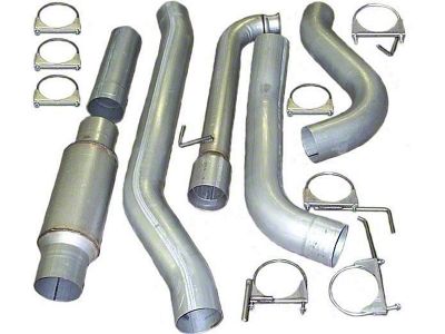 5-Inch Aluminized Turbo-Back Single Exhaust System with HVS Welded Muffler; Side Exit (98-02 5.9L I6 RAM 2500 w/o Catalytic Converter)