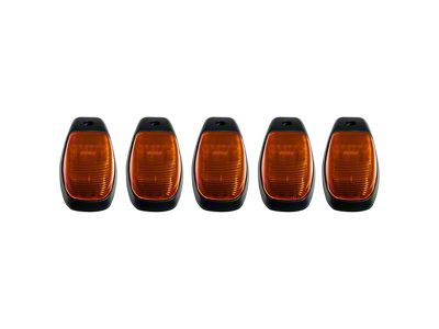 5-Piece Amber LED Cab Roof Lights; Amber Lens (19-24 RAM 2500)