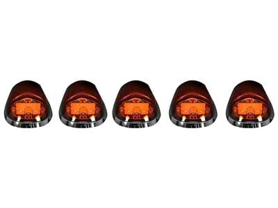 5-Piece Amber OLED Roof Cab Lights; Amber Lens (03-18 RAM 2500)