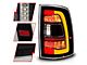 Amber Sequential LED Tail Lights; Black Housing; Clear Lens (10-18 RAM 2500)