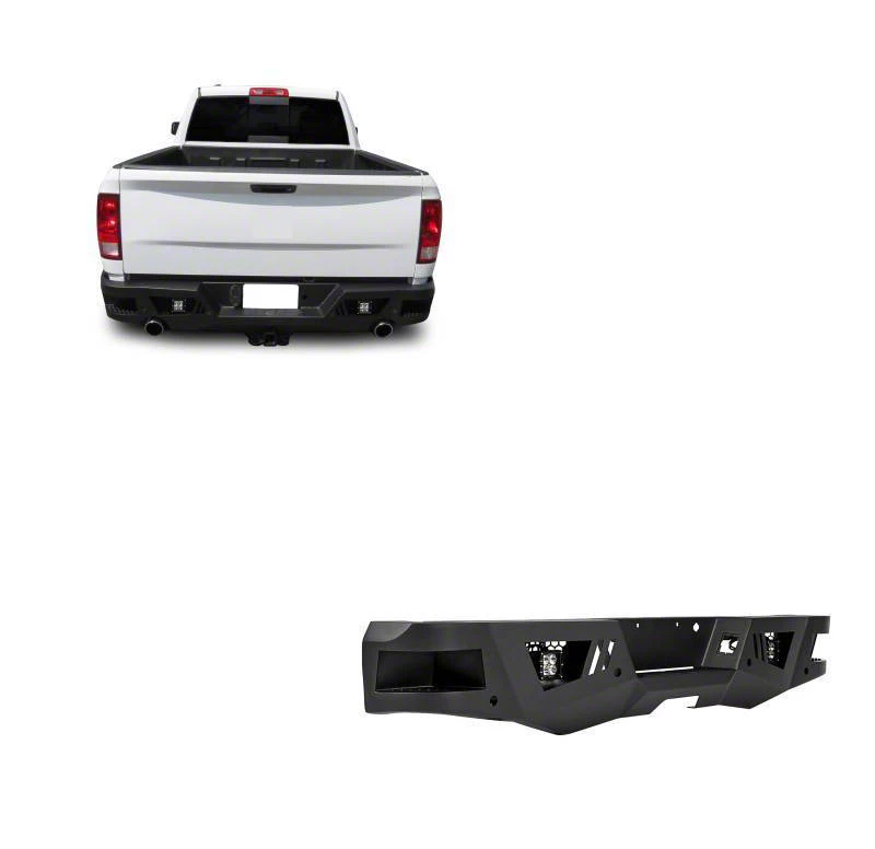 RAM 2500 Armour Heavy Duty Rear Bumper with 4-Inch Cube Lights (10-24 ...