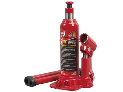 Big Red Hydraulic Bottle Jack; 2-Ton Capacity