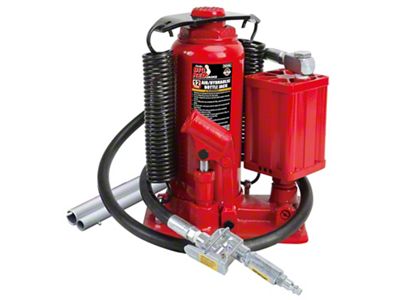 Big Red Pneumatic Air Hydraulic Bottle Jack; 12-Ton Capacity