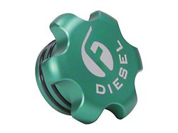 Billet Fuel Cap; Green (13-18 6.7L RAM 2500)