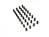 Black Bulge Acorn Lug Nut Kit; 14mm x 1.5; Set of 32 (12-24 RAM 2500)