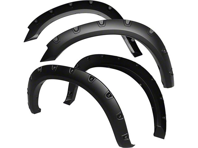 Bolt-Riveted Style Fender Flares; Textured Matte Black (10-18 RAM 2500)