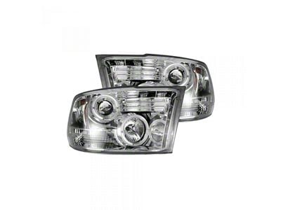 CCFL Halo Projector Headlights; Chrome Housing; Clear Lens (10-18 RAM 2500 w/ Factory Halogen Non-Projector Headlights)