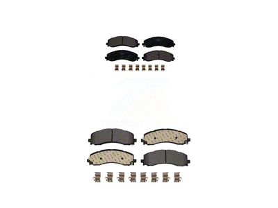 Ceramic Brake Pads; Front and Rear (19-24 RAM 2500)