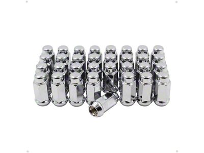 Chrome Bulge Acorn Lug Nut Kit; 14mm x 1.5; Set of 32 (12-25 RAM 2500)