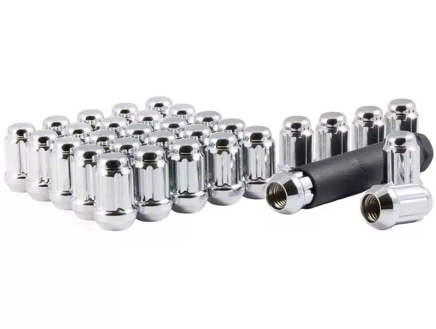 RAM 2500 Chrome Closed End Spline Lug Nuts; M14 x 1.5; Set of 32 (1224