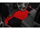 Double Layer Diamond Front and Rear Floor Mats; Base Layer Red and Top Layer Black (10-18 RAM 2500 Crew Cab w/ Front Bench Seat)