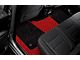 Double Layer Diamond Front and Rear Floor Mats; Base Layer Red and Top Layer Black (10-18 RAM 2500 Crew Cab w/ Front Bench Seat)