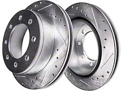 Drilled and Slotted 8-Lug Rotors; Front Pair (09-18 RAM 2500)