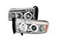 Dual Halo Projector Headlights; Chrome Housing; Clear Lens (94-02 RAM 2500)