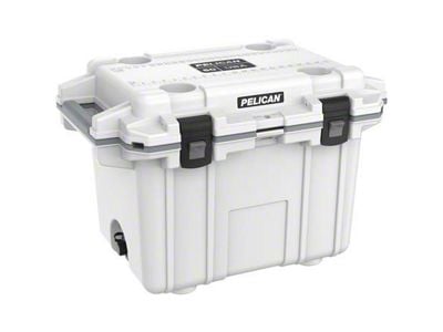 Elite Cooler; 50-Quart; White/Gray