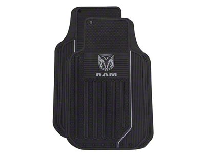 Elite Series Front Floor Mats with RAM Bowtie Logo; Black (Universal; Some Adaptation May Be Required)