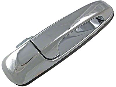 Exterior Door Handle; Front Right; All Chrome; Without Keyhole; Plastic (03-09 RAM 2500)