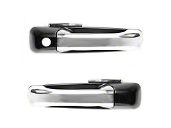 Exterior Door Handles; Front; Chrome and Black (10-18 RAM 2500)