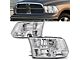 Factory Style Headlights with Clear Corners; Chrome Housing; Clear Lens (10-12 RAM 2500 w/ Factory Halogen Quad Headlights)