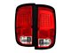 G2 White Bar LED Tail Lights; Chrome Housing; Red Lens (10-18 RAM 2500 w/ Factory Halogen Tail Lights)