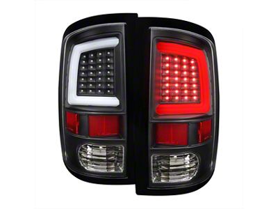 G2 White Bar LED Tail Lights; Matte Black Housing; Clear Lens (10-18 RAM 2500 w/ Factory Halogen Tail Lights)