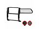 Grille Guard with 7-Inch Red Round LED Lights; Black (94-02 RAM 2500)