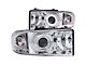 Halo Projector Headlights; Chrome Housing; Clear Lens (94-02 RAM 2500)