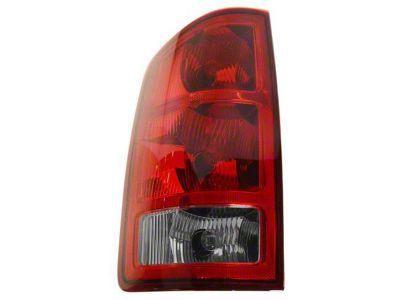 Halogen Tail Light; Chrome Housing; Red Clear Lens; Driver Side (03-06 RAM 2500)