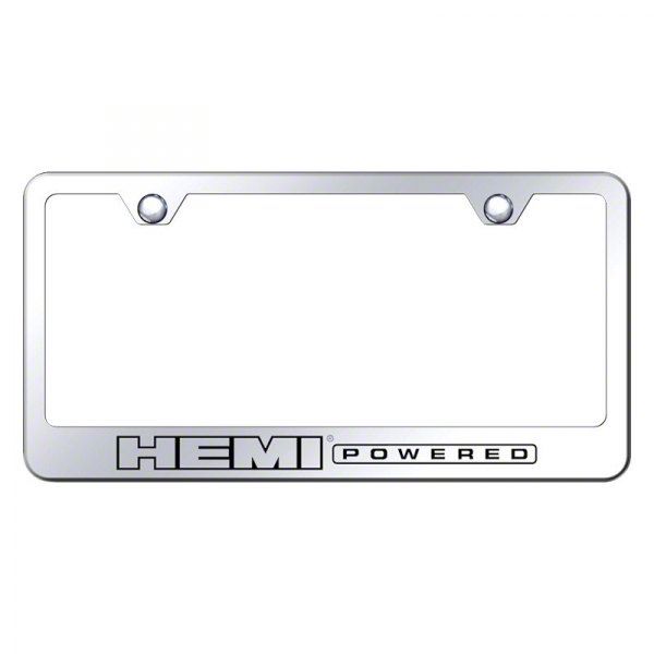 RAM 2500 HEMI Powered License Plate Frame; Chrome (Universal; Some ...