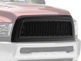 Honeycomb Mesh Style Upper Replacement Grille; Matte Black (10-18 RAM 2500)