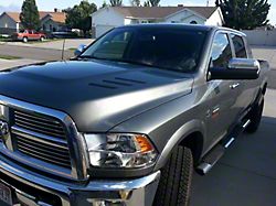 Hood Vent/Louver Decals; Gloss Black (10-18 RAM 2500)