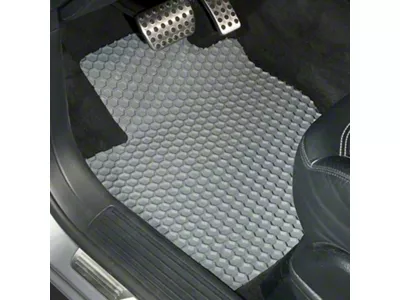 Intro-Tech Hexomat Custom Fit All-Weather Front and Rear Floor Mats; Gray (96-01 RAM 2500 Club Cab, Quad Cab)