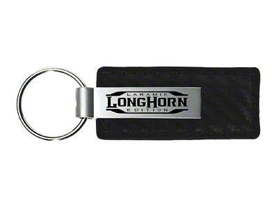 Longhorn Laramie Carbon Fiber Leather Key Fob